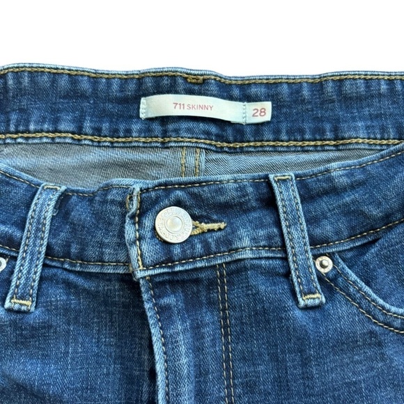 Levi’s 711 Skinny Distressed Blue Jeans Stretch Denim Classic Feminine Women/ 28 - Picture 13 of 16